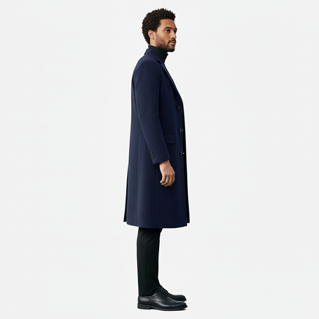 Men's Coat with Button Placket - Ramon