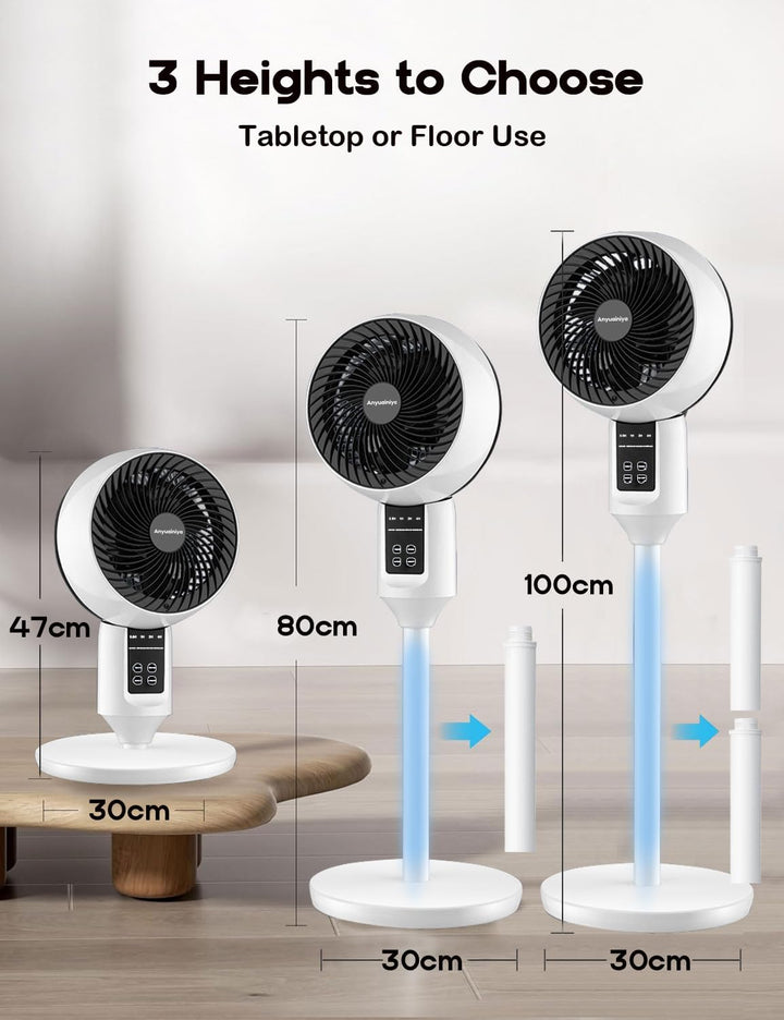 Height-Adjustable Modern Table Fan - Breeziq