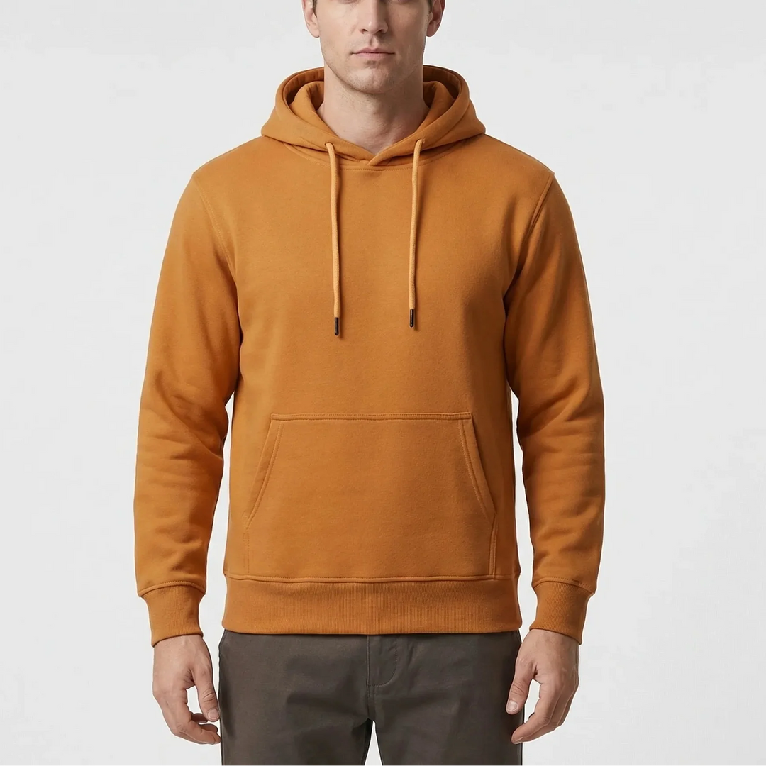 Hoodrix - Solid Color Pullover Hoodie For Men