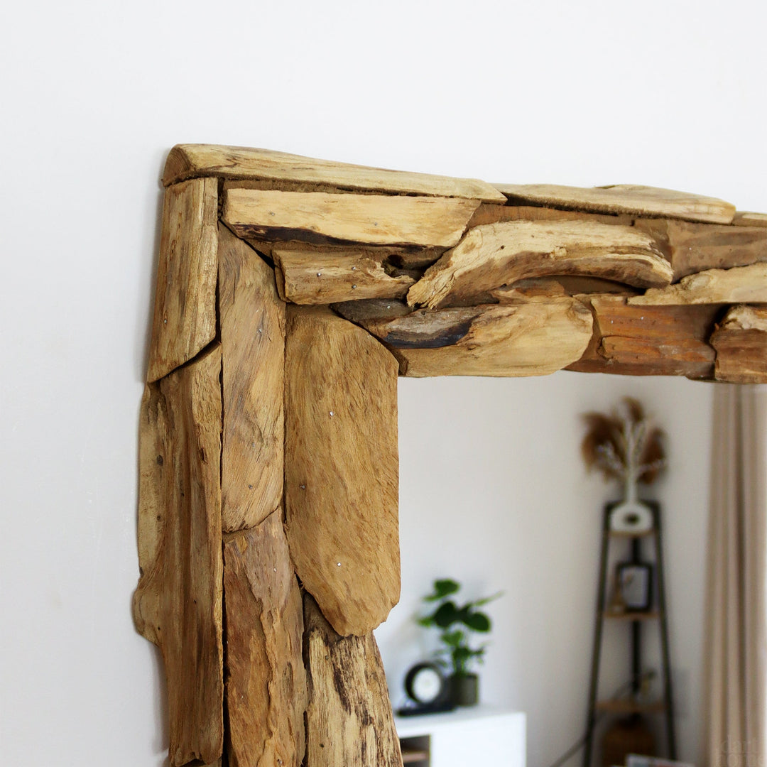 Rectangular Reclaimed Teak Wall Mirror
