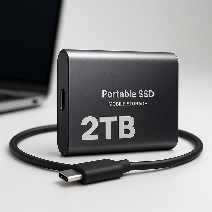2TB External SSD for Fast File Storage & Transfer