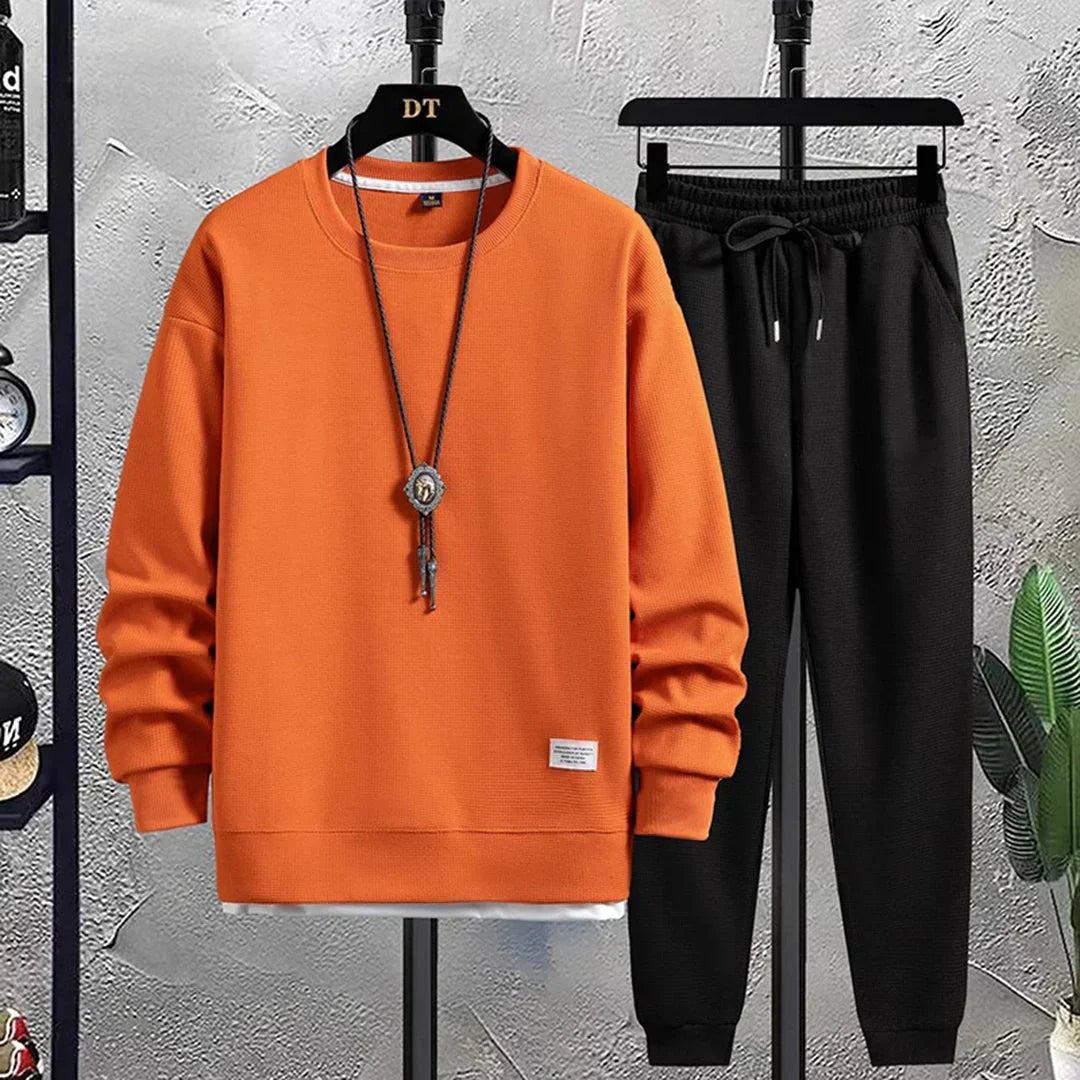 Relaxed Sporty Tracksuit for Men