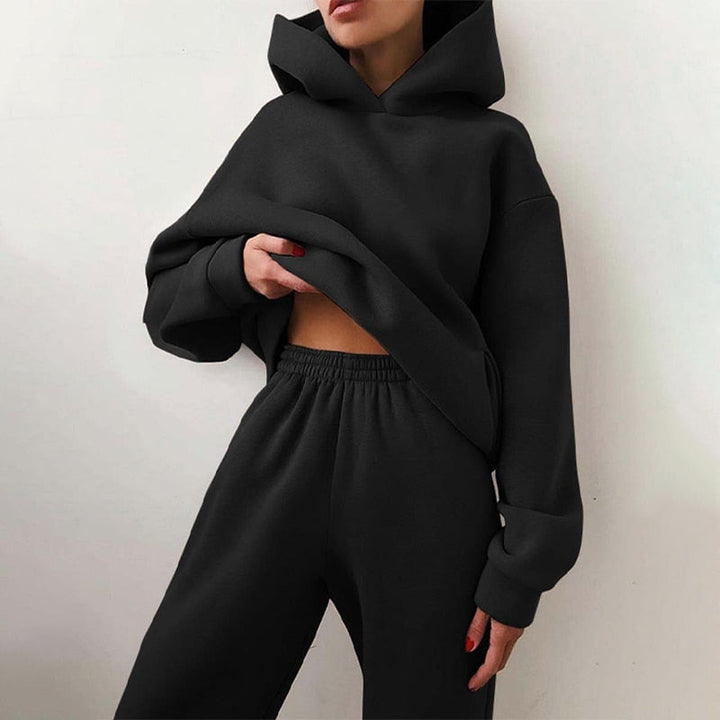 Women's Jogging Set | 2-Piece: Hoodie and Pants with Stretchy Waistband