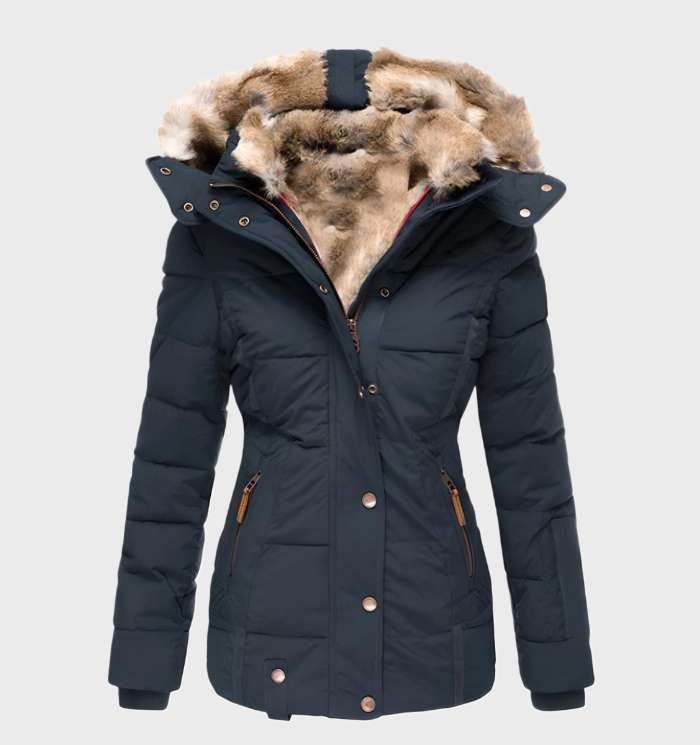 Slim-Fit Women's Winter Jacket with Hood - Aurora
