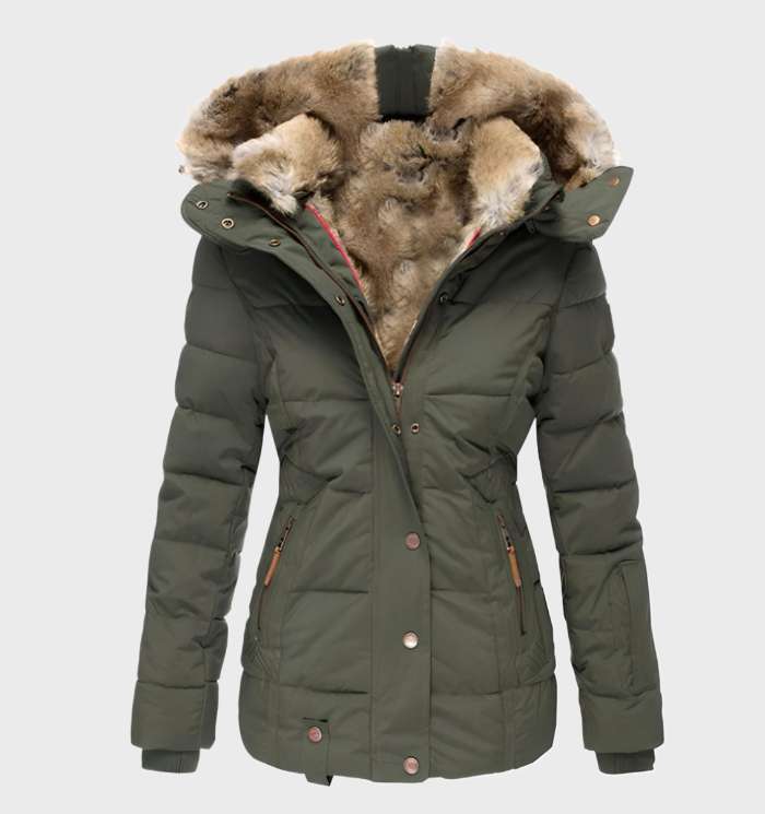 Slim-Fit Women's Winter Jacket with Hood - Aurora