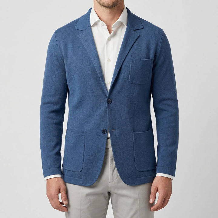 Klavorn - Lapel Collar Knit Blazer For Men