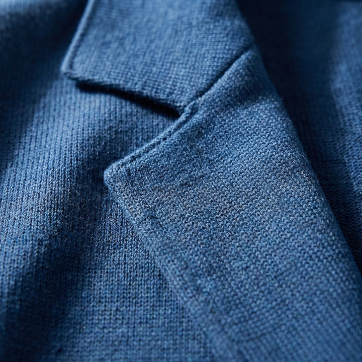 Klavorn - Lapel Collar Knit Blazer For Men