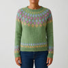 Fair Isle Printed Crew Neck Sweater for Women