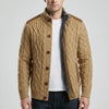 Fleece-Lined Cable Knit Cardigan Jacket