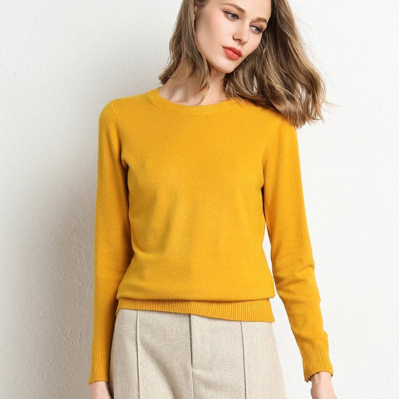 Long-Sleeved Crew-Neck Sweater - Katrin