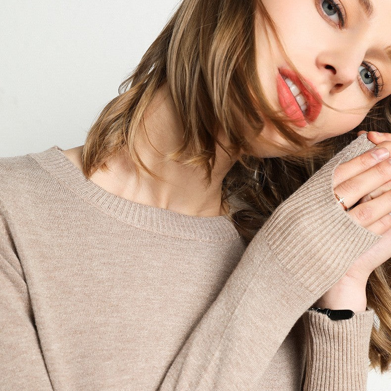 Long-Sleeved Crew-Neck Sweater - Katrin
