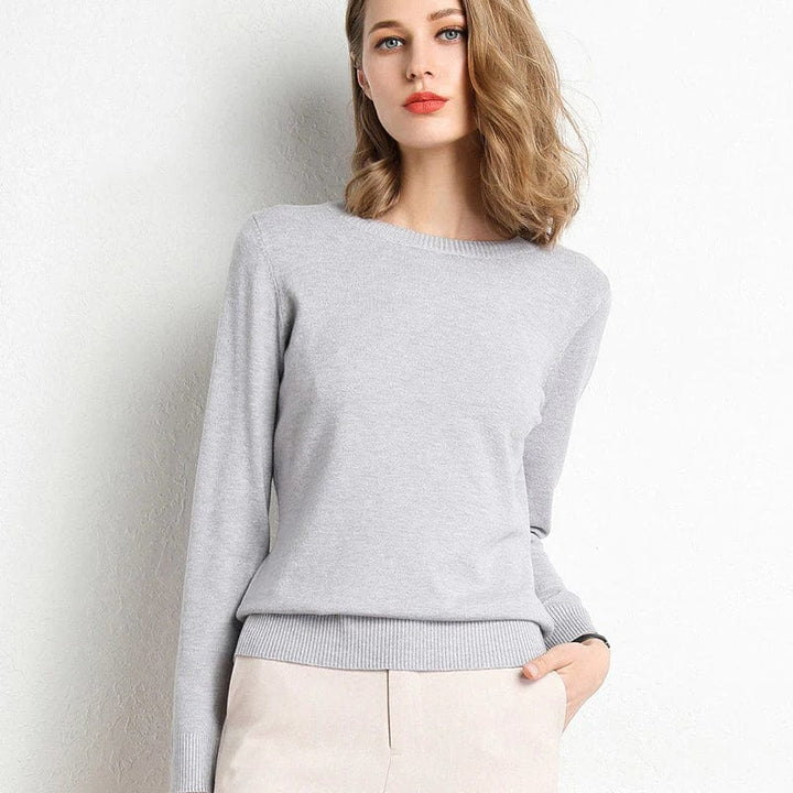 Long-Sleeved Crew-Neck Sweater - Katrin