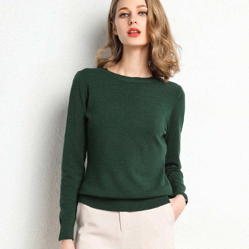 Long-Sleeved Crew-Neck Sweater - Katrin