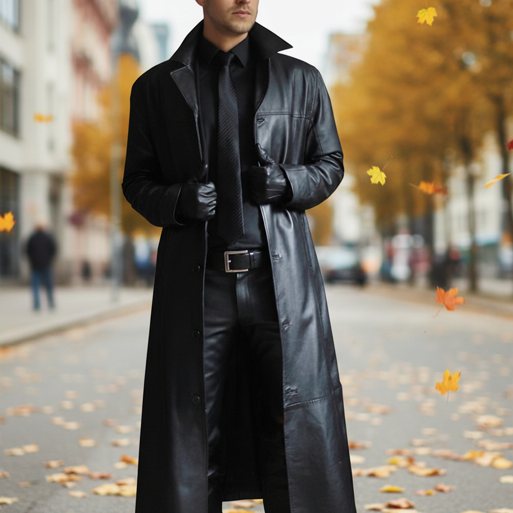 Long Leather Jacket - Anton
