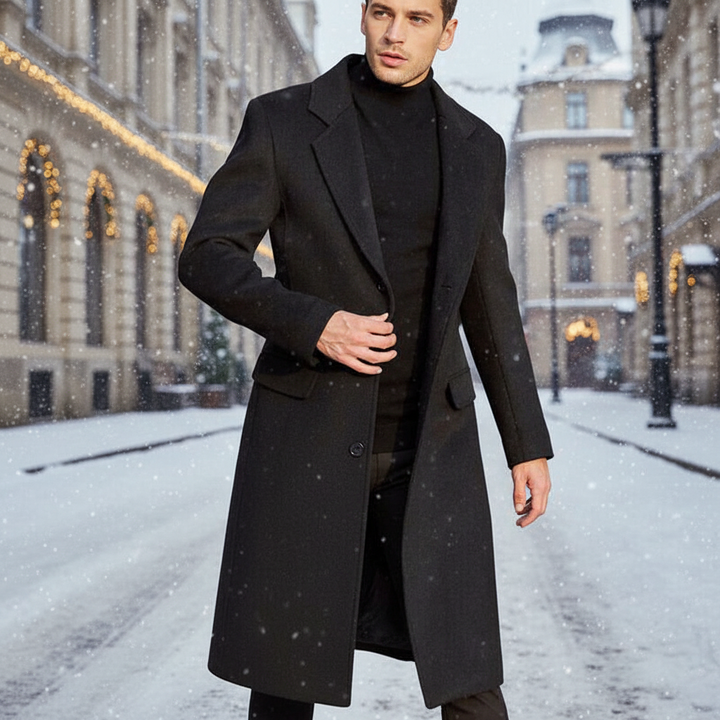 Long Wool Coat for Men - Daniel