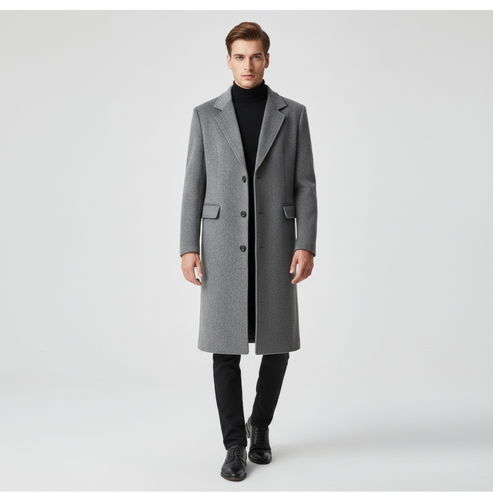Long Wool Coat for Men - Daniel