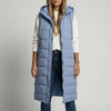 Longline Hooded Sleeveless Puffer Vest