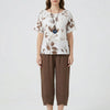 Leaf Print Two-Piece Summer Set