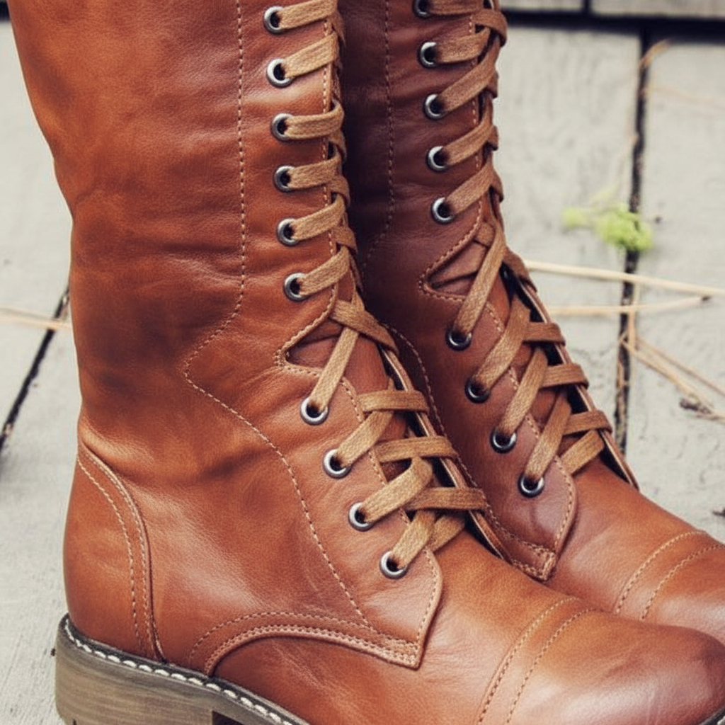 Lace-Up Leather Boots - Gabriele