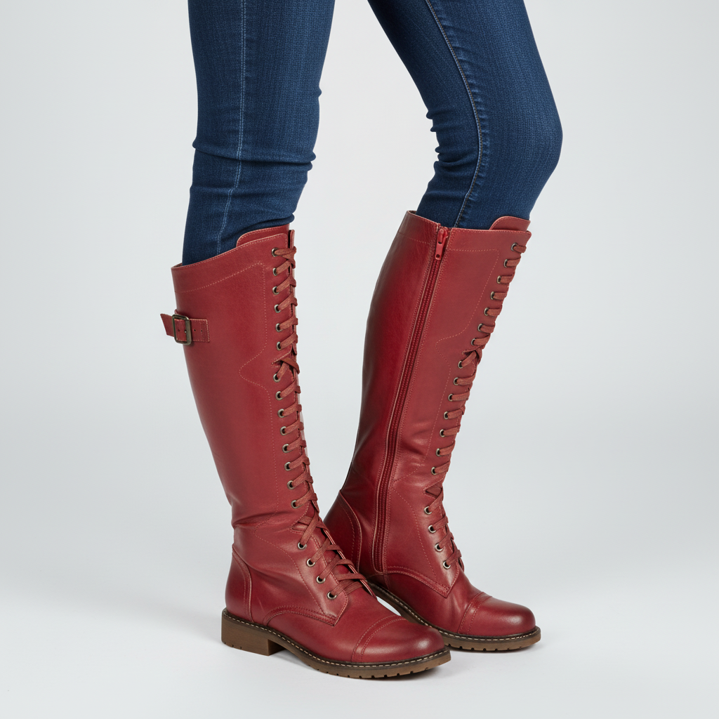 Lace-Up Leather Boots - Gabriele