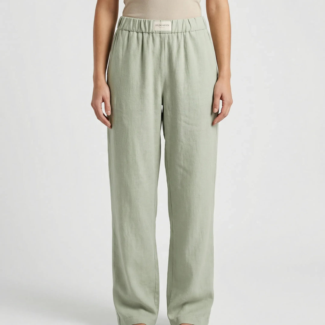 Lounvara - Relaxed Fit Elastic Waist Lounge Pants