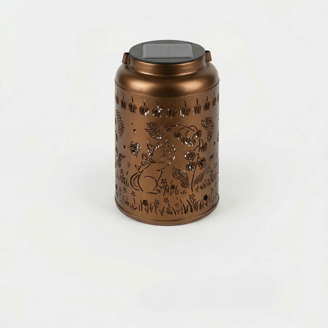 Lumivara - Decorative Solar Lantern With Cutout Design