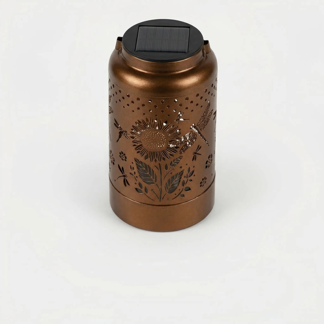 Lumivara - Decorative Solar Lantern With Cutout Design