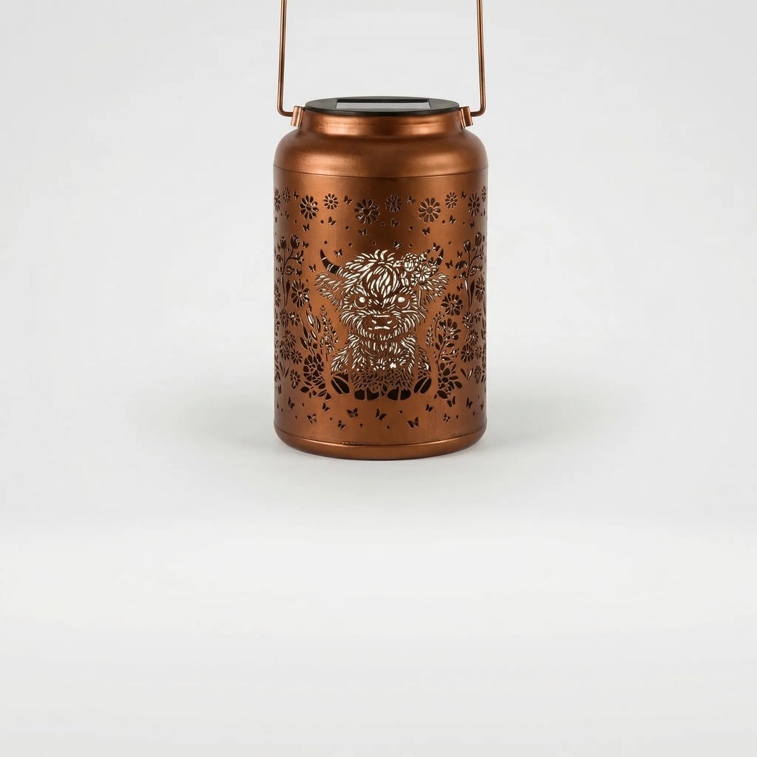 Lumivara - Decorative Solar Lantern With Cutout Design
