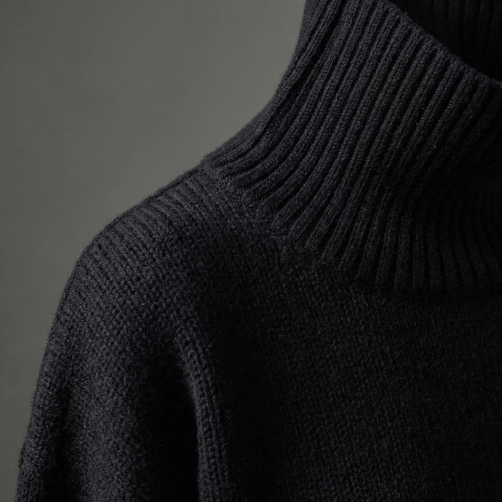 Lumvex - Oversized High-Neck Knit Sweater