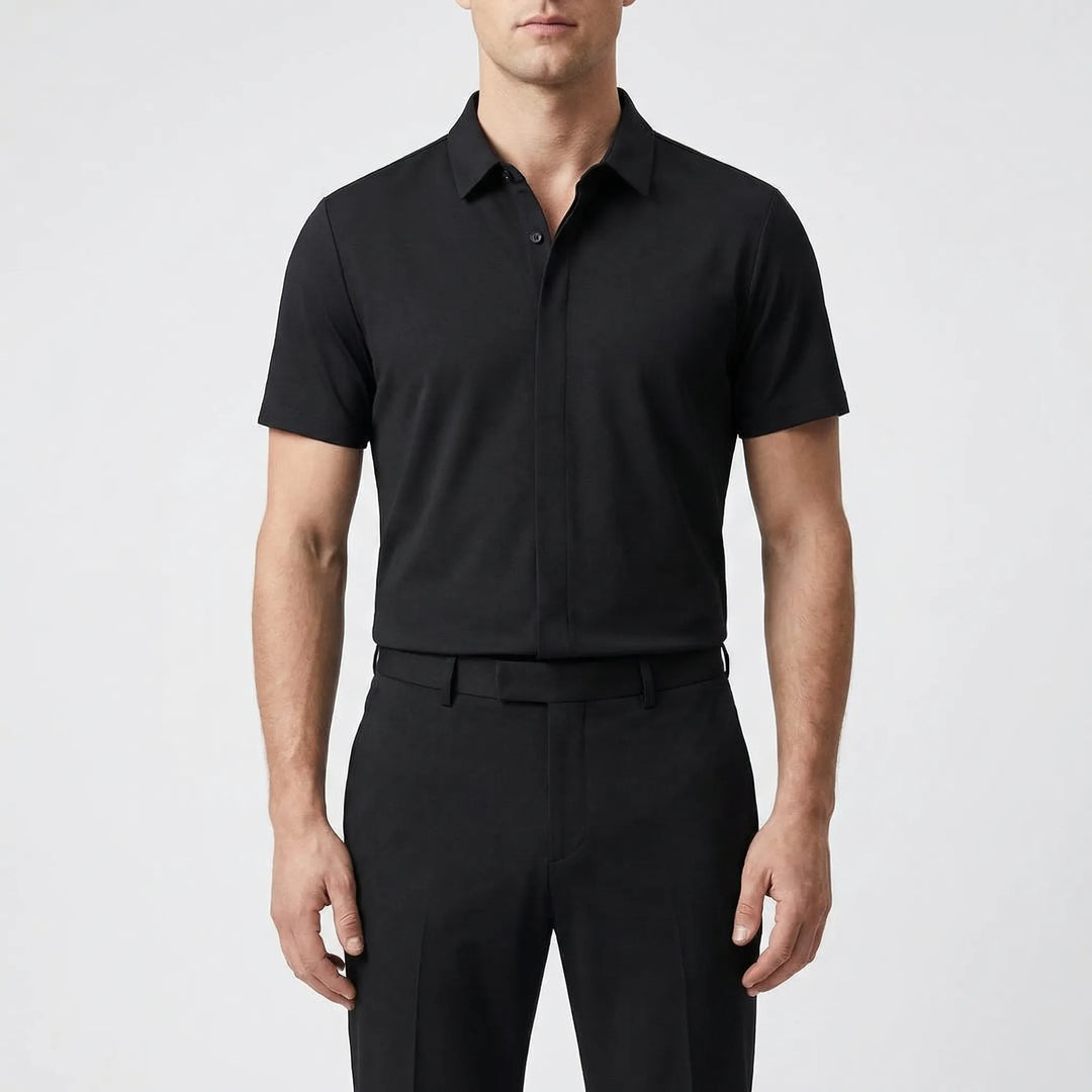 Luxivo - Short Sleeve Polo And Trouser Set