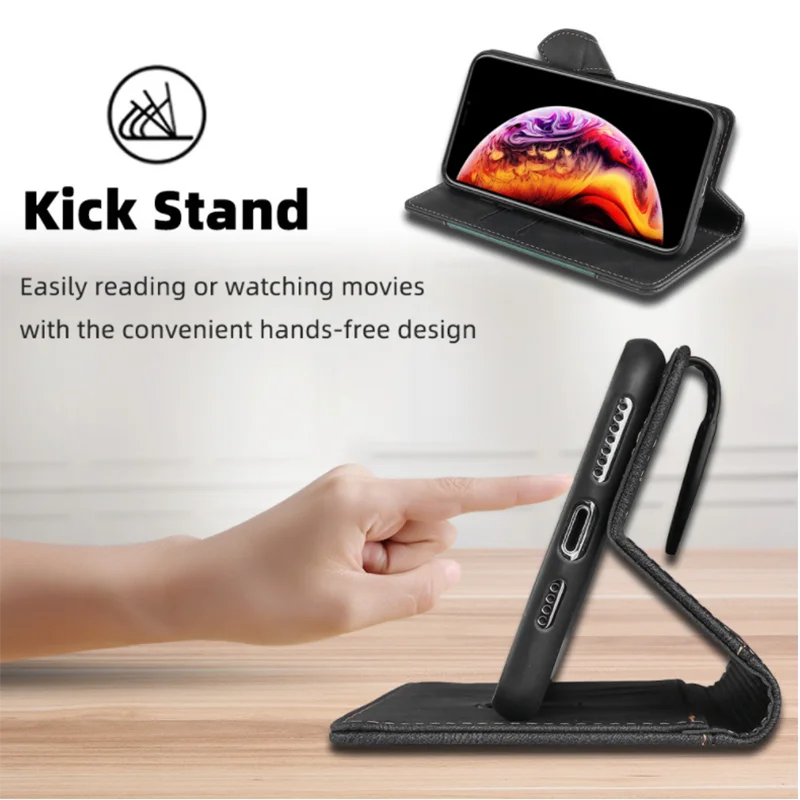 LuxurCase | Magnetic Leather Case for iPhone with Card Holder
