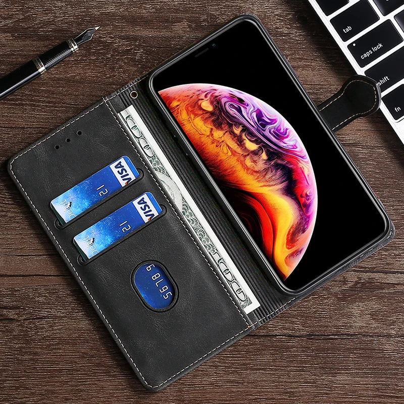 LuxurCase | Magnetic Leather Case for iPhone with Card Holder
