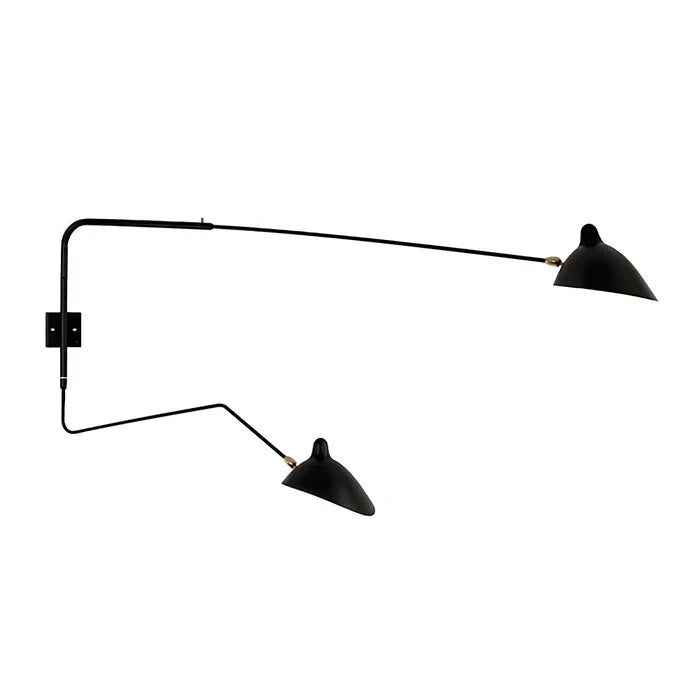 Adjustable Double-Arm Wall Lamp for Reading and Accent Lighting