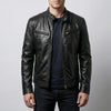 Classic Zip-Up Moto-Style Jacket for Men