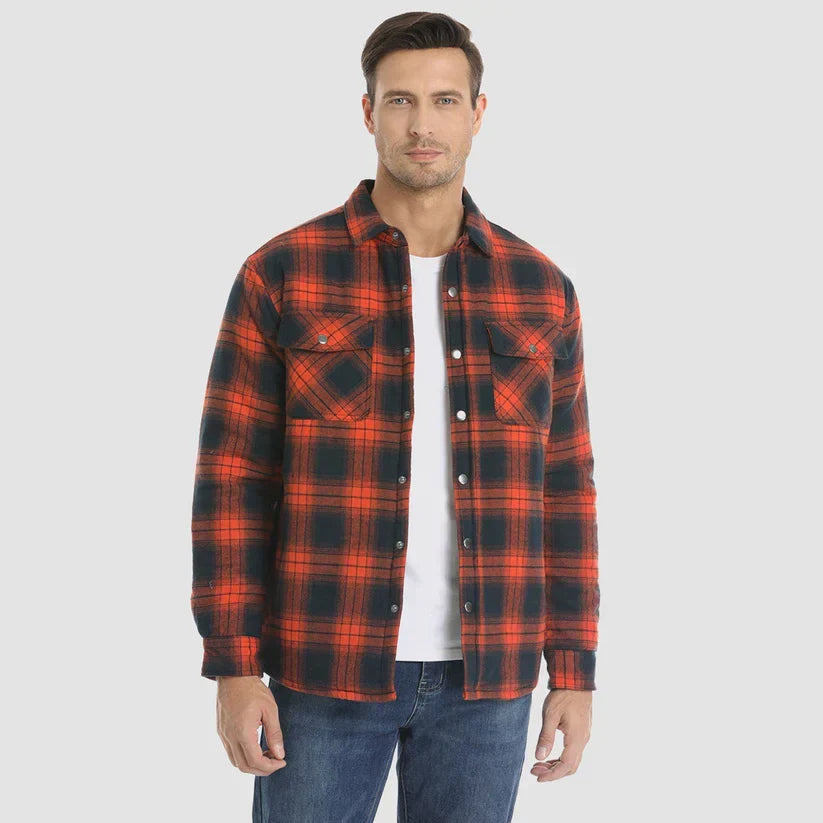Men's Checked Lumberjack Jacket with Warm Lining – Magnus