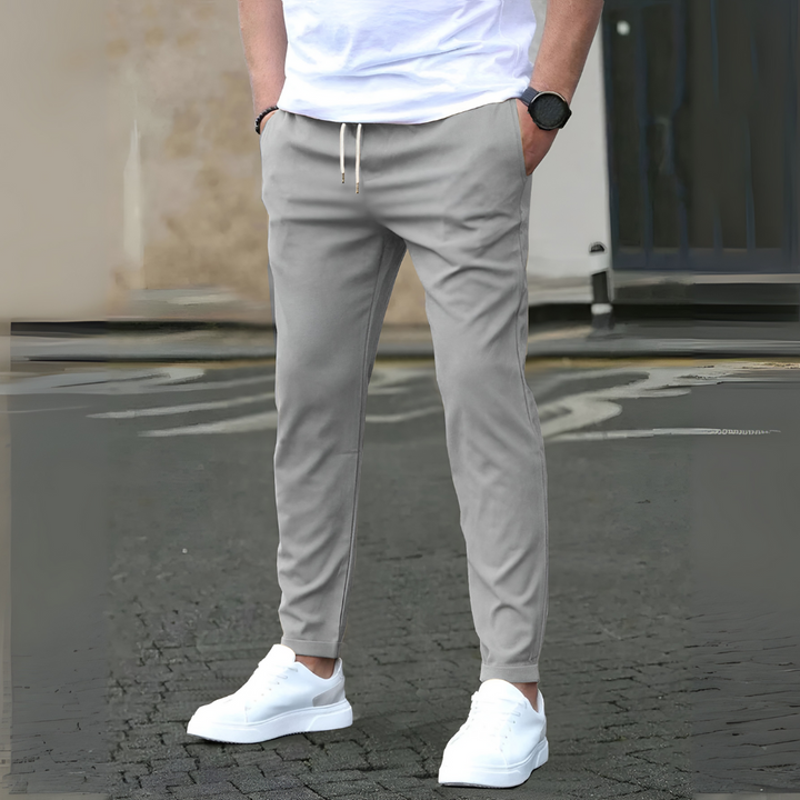 Slim Fit Drawstring Pants for Men