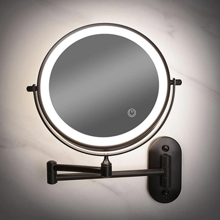 LumiReflect Premium LED Makeup Mirror | Rechargeable Wall-Mounted Magnifying Mirror with Adjustable Lighting