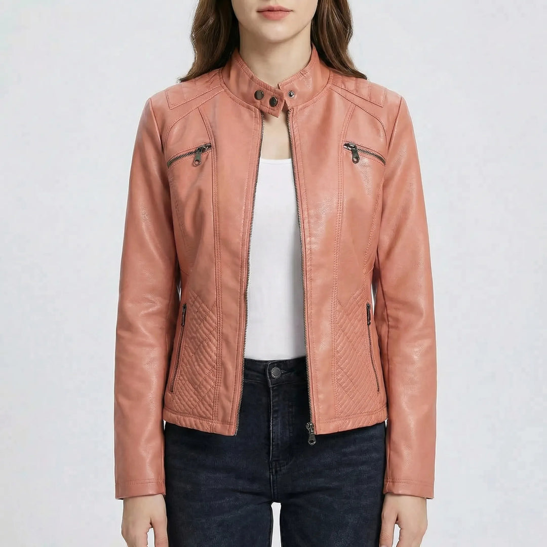 Modera - Slim-Fit Women's Moto Jacket