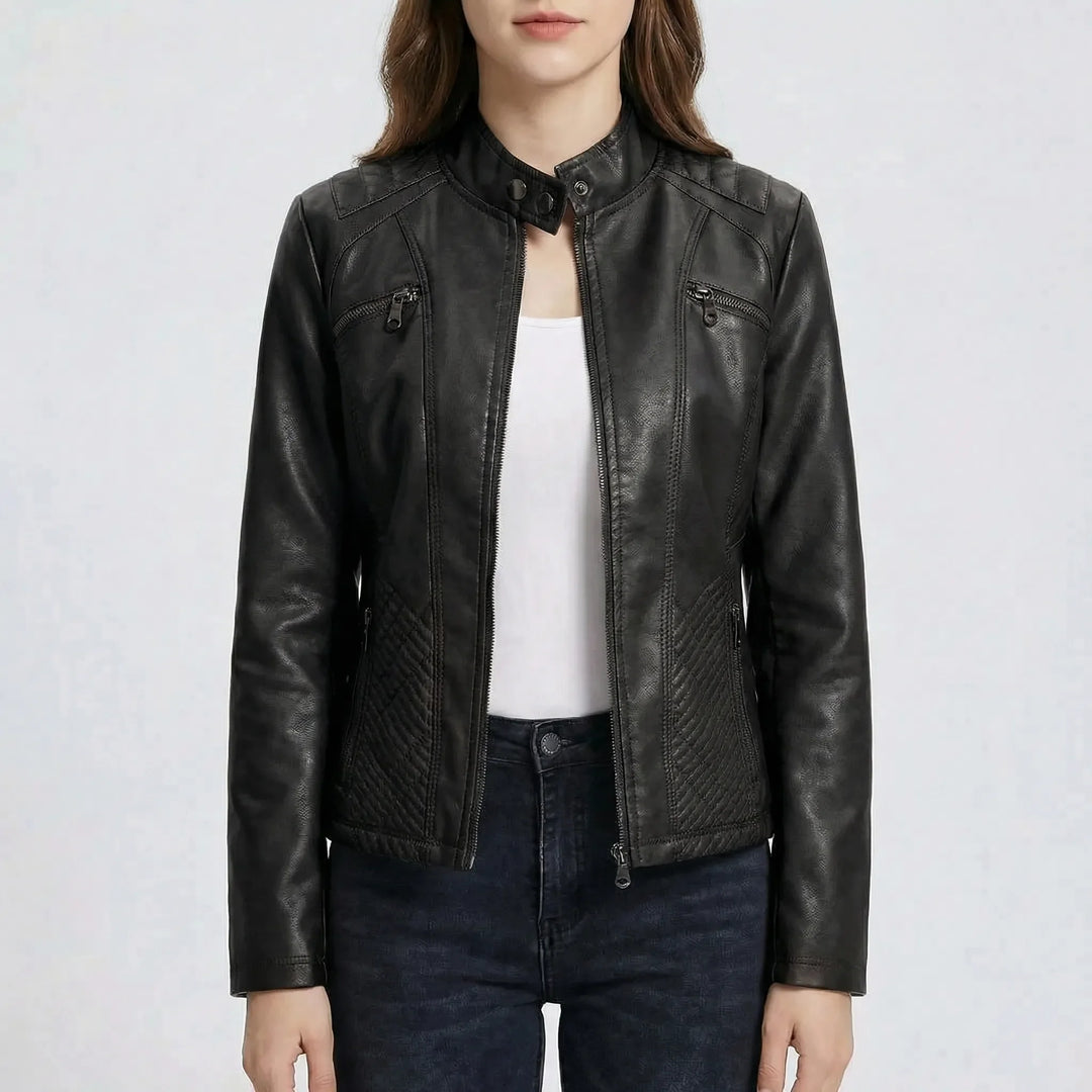 Modera - Slim-Fit Women's Moto Jacket