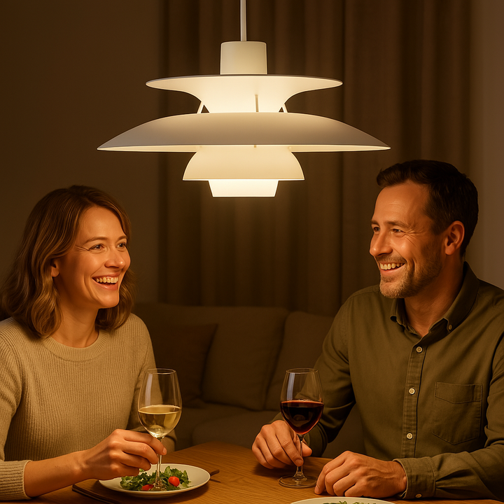Modern Round LED Ceiling Light – Dimmable & Long-Lasting – Stylish Lighting for Living Room, Dining Room & Office