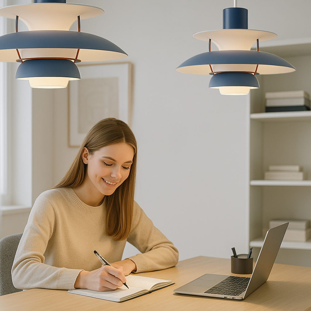 Modern Round LED Ceiling Light – Dimmable & Long-Lasting – Stylish Lighting for Living Room, Dining Room & Office