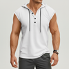 Sleeveless Hooded Henley Tank Top - AeroVibe