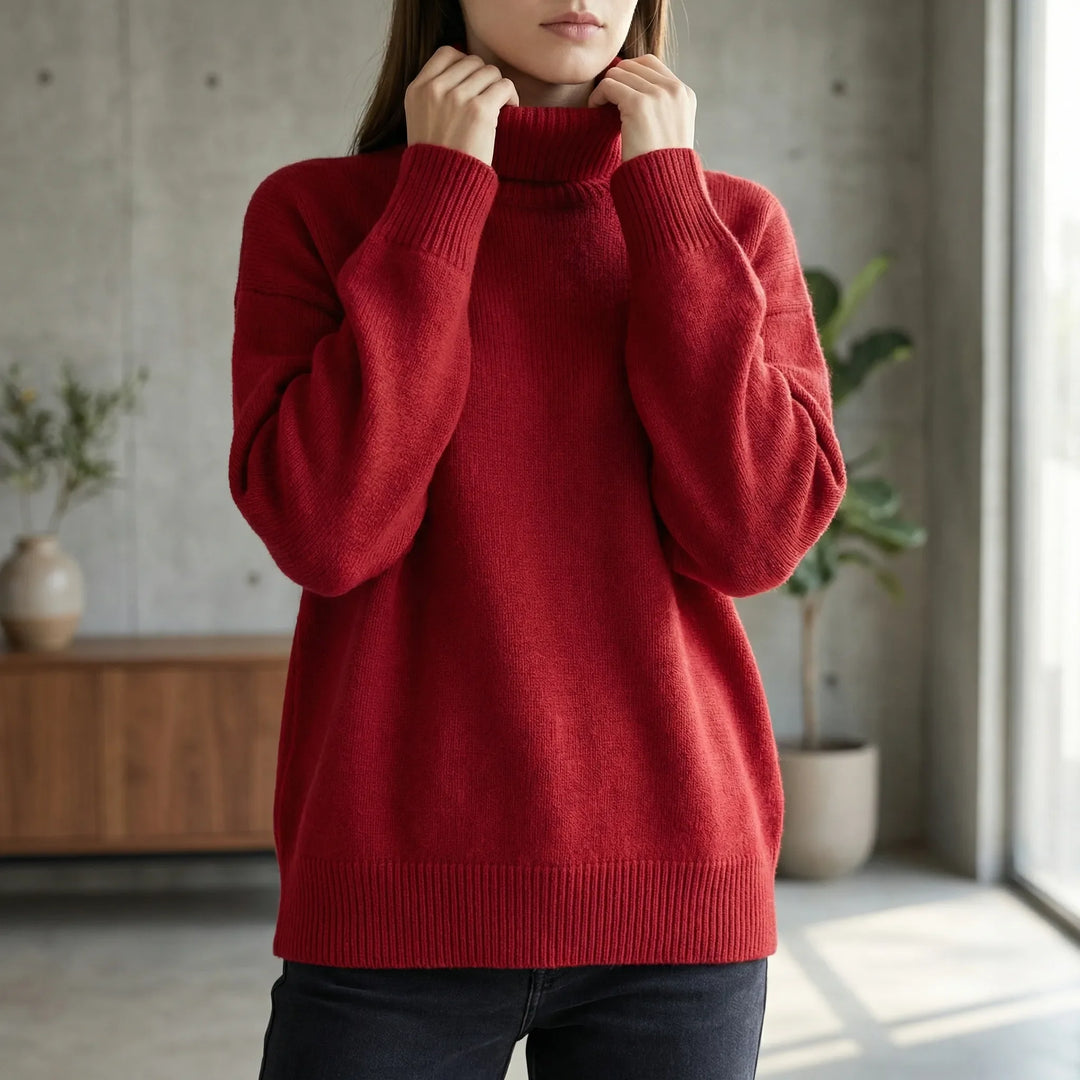 Neckura - Ribbed Rollneck Knit Sweater