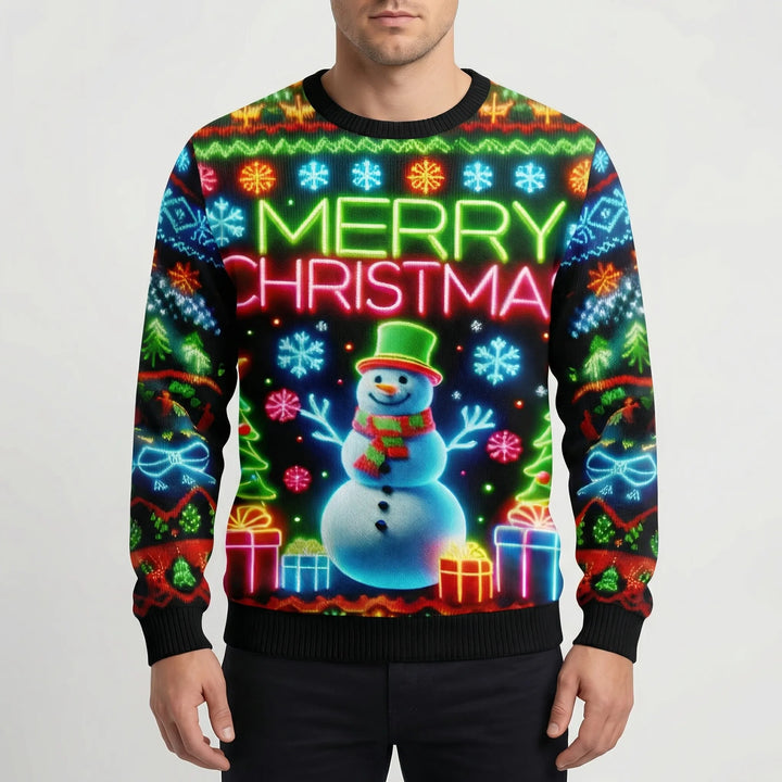 Neonmas - Neon Graphic Christmas Crew Neck Sweater