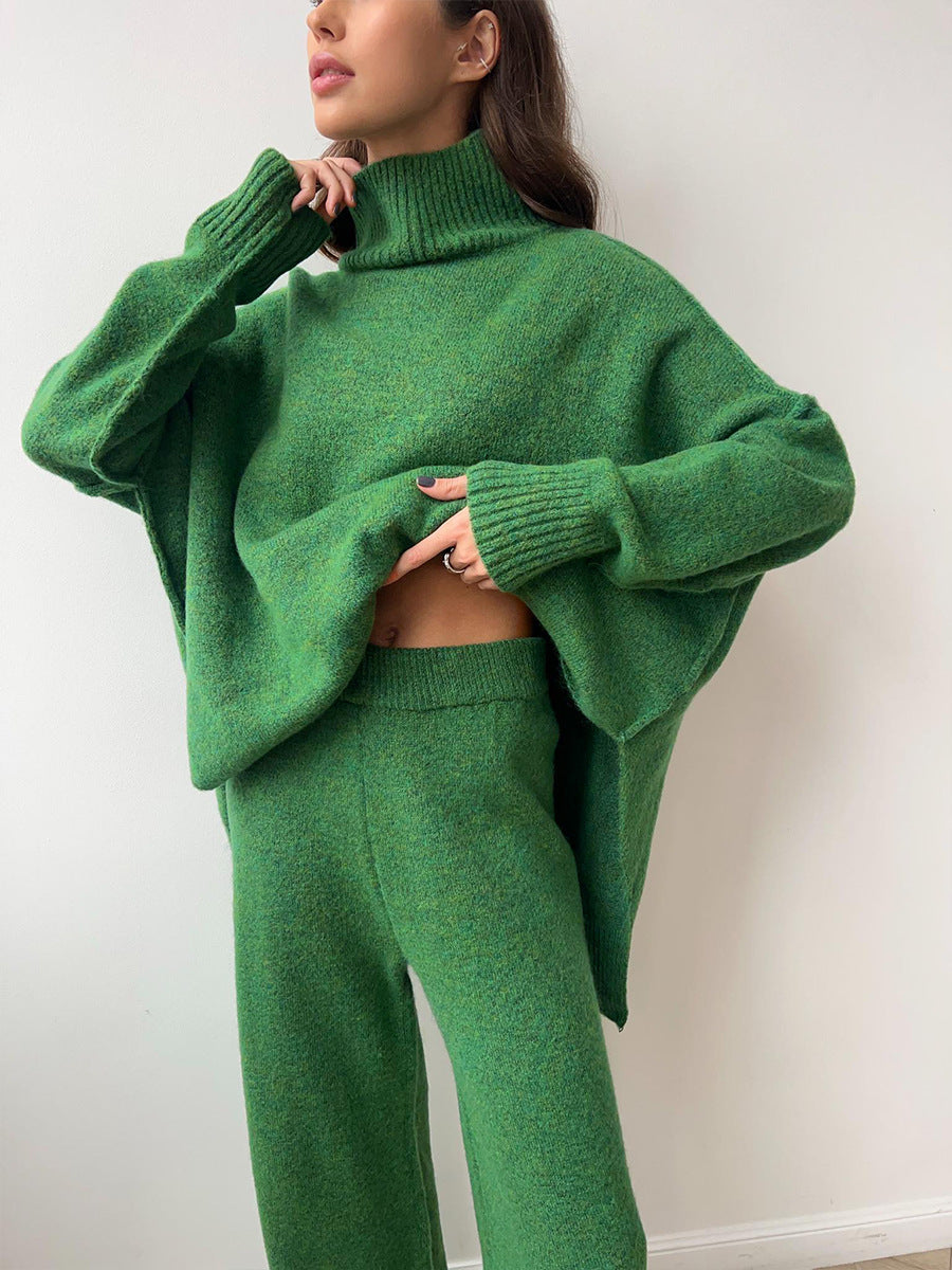 Women's Knit Turtleneck Sweater Set