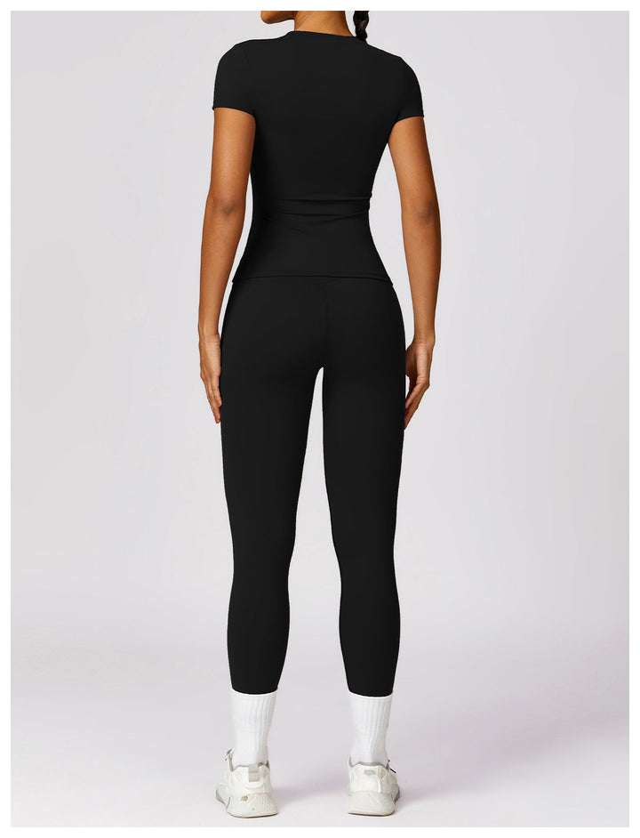 Gabriella - 2-Piece Shaping Gym Set with Short Sleeves