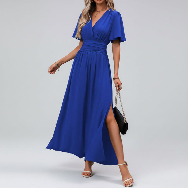 Women’s Elegant V-Neck Maxi Dress