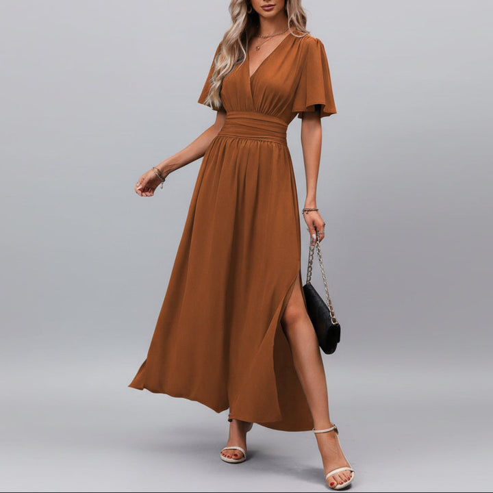 Women’s Elegant V-Neck Maxi Dress