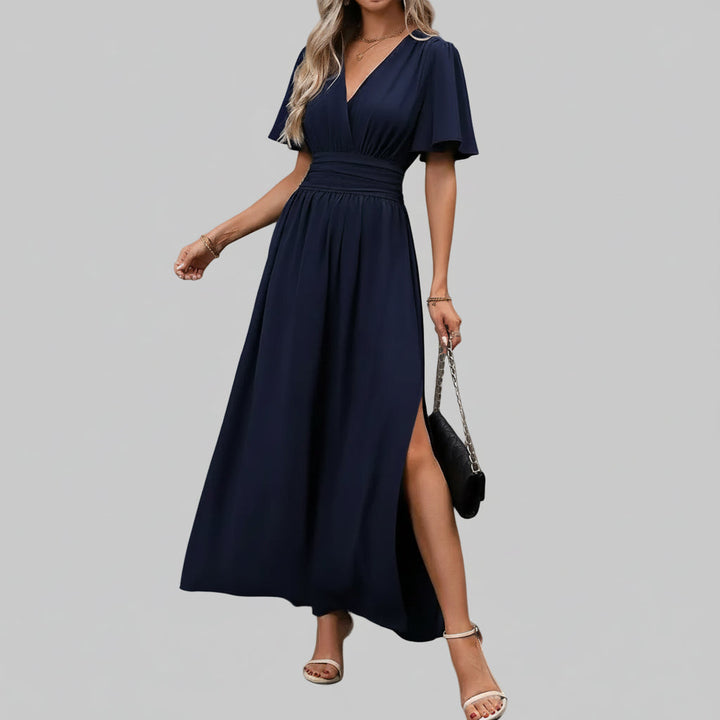 Women’s Elegant V-Neck Maxi Dress