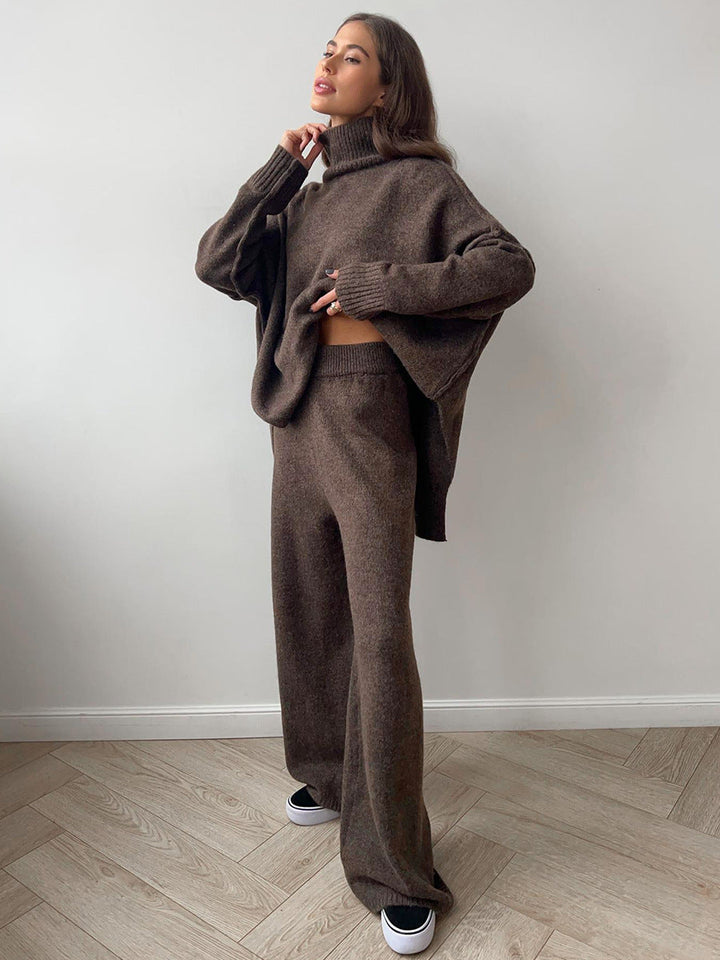 Women's Knit Turtleneck Sweater Set
